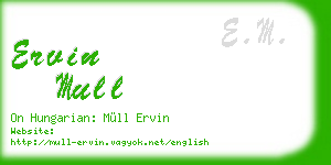 ervin mull business card